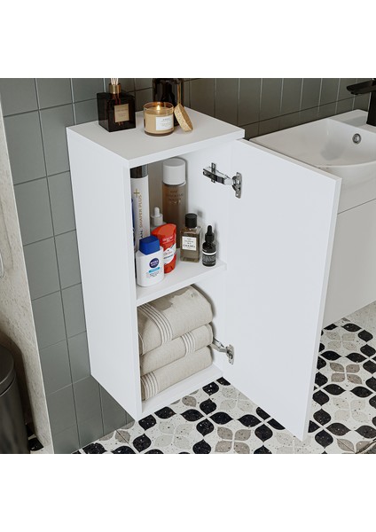 Suntalam 70 x 25 cm Banyo Boy Dolabı Mat Beyaz fırsatları