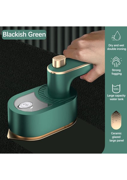 Yükseltme Taşınabilir Ütü Makinesi - 180° Döndürülebilir Elde Taşınabilir Mini Buharlı Ütü - Seyahat Giysi Buharlı Pişirici Ab Fişi Yeşil (Yurt Dışından)