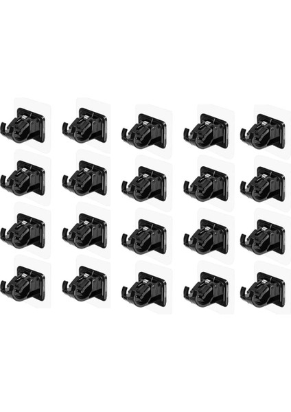 20 Adet Kendinden Yapışkanlı Perde Braketi Tutucu Çubuk Kanca Duvar Perdesi Asılı Sabit Klip Ayarlanabilir Depolama Kanca Kelepçe-A (Yurt Dışından)