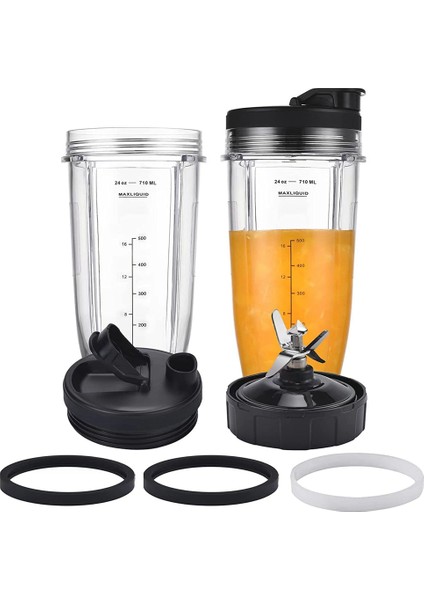 Blender Kupası Için Yedek 24 Oz, 7 Kanatlı 24 Oz Bardaklar Ninja Auto Iq Için Yedek Çıkarıcı Bıçak Parçaları (Yurt Dışından)