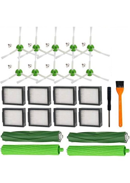 24 Adet J7 J7+ I7 I7+ I3 I3+ I4 I4+ I6 I6+ I8 I8+ E5 E6 E7 Ana Elektrikli Süpürge Yan Fırça Hepa Filtre (Yurt Dışından)
