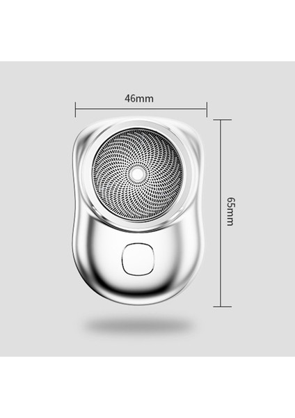 Erkekler Için Mini Elektrikli Tıraş Makinesi Taşınabilir Seyahat Elektrikli Tıraş Makinesi Yıkanabilir Sakal Düzeltici USB Şarj Edilebilir Yüz Sakal A (Yurt Dışından)