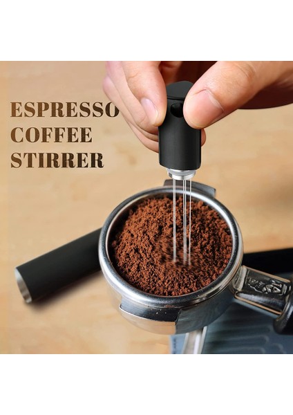 Espresso Karıştırıcı Wdt Aracı Espresso Aksesuarları Espresso Karıştırma Aracı Iğne Taşınabilir Kahve Dağıtım Aracı Siyah (Yurt Dışından) fırsatları