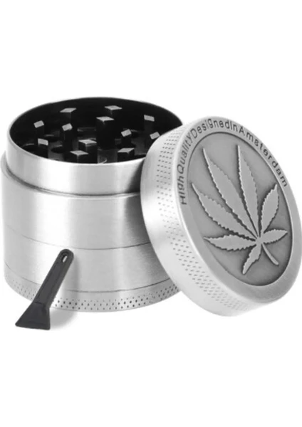 Üst Düzey Kaliteli Çelik Herbal Öğütücü Grinder Mıknatıslı Kapak 4 Katmanlı Yapı 4 cm Çap Cepte Taşınabilir