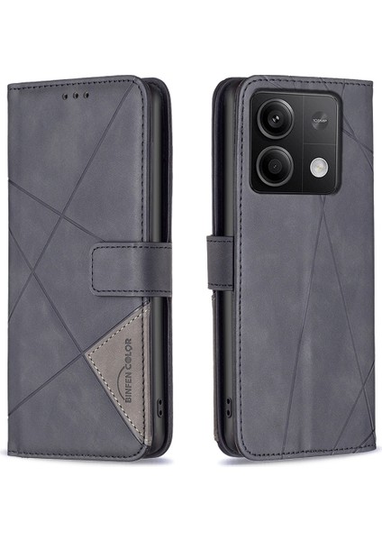 Xiaomi Redmi Için Rhombus Pu Kılıfı Not 13 4g Global (Yurt Dışından)