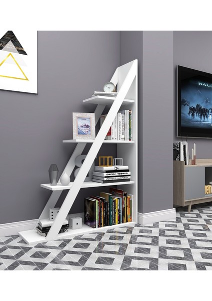 Arven 4 Raflı Modern Kitaplık, Beyaz- Arven fiyatları