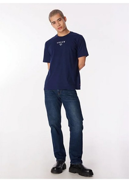 Yuvarlak Yaka Relaxed Fit Kısa Kollu Mavi Erkek T-Shirt 16143-1390 modelleri