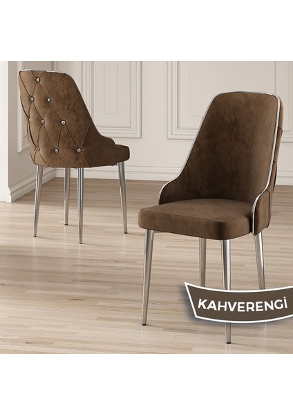 Concept Krax Serisi, 1.sınıf Babyface Kumaş Mutfak Sandalye, Gümüş Metal Ayak, 4 Adet Sandalye fiyatları