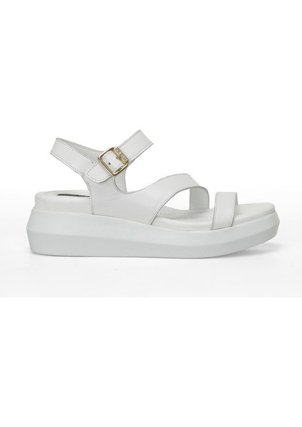 Monra 4fx Beyaz Kadın Comfort Sandalet