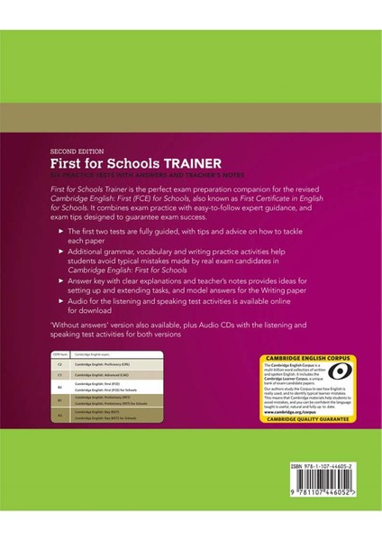 First For Schools Trainer Six Practice Tests With Audio (Authored Practice Tests)
