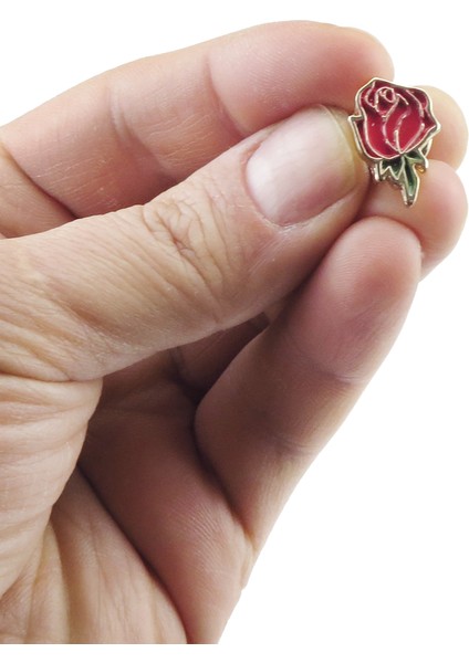 Gül Tasarımında Metal Mini Yaka Rozeti 1 Adet fırsatları