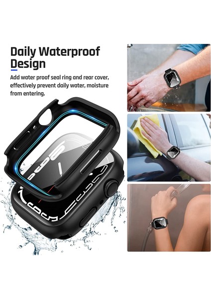 Apple Watch Için Uygun Su Geçirmez Kabuk Koruyucu Kapak Apple Watch Ultra Temperli Kabuk Membran Entegre S8/7/6 (Yurt Dışından) modelleri