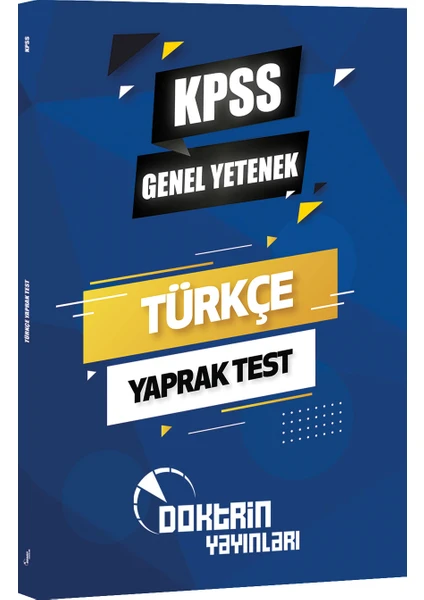 Doktrin Yayınları KPSS Türkçe Yaprak Test