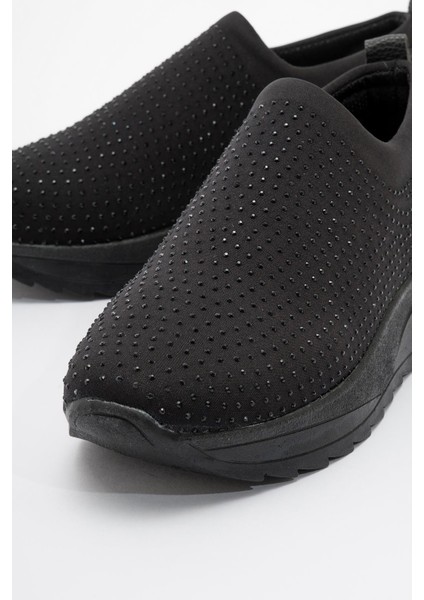 Taşlı Kadın Spor Ayakkabı Siyah modelleri