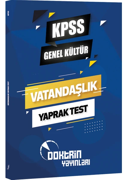 Doktrin Yayınları KPSS Vatandaşlık Yaprak Test