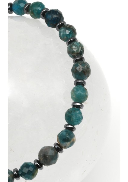 Apatit - Hematit Doğal Taş Makrome Örme Bileklik Fasetli Küre Kesim fiyatları