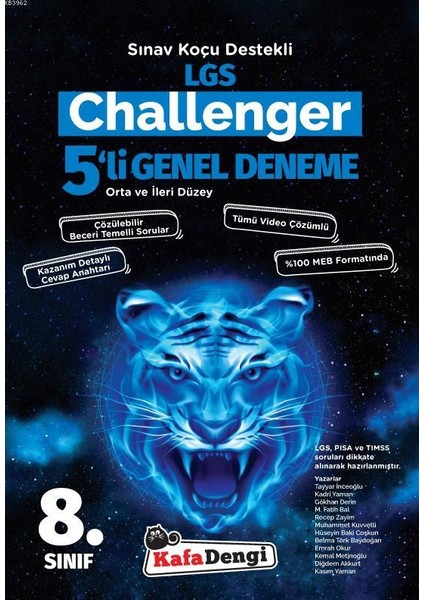 Kafa Dengi Yayınları  LGS 5'li Challenger Genel Deneme - Hız Yayınları 10 Oturumda Mini LGS Sınavı