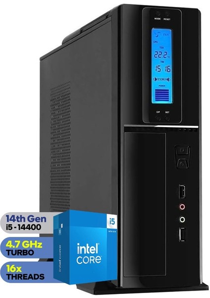 Flex Pro 450X Intel Core I5 14400 32GB Ddr5 1tb SSD Freedos Sff Slim Masaüstü Bilgisayar ZET450X9562013