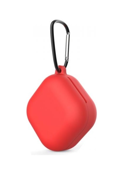 Samsung Galaxy Buds 2 Kılıf Kancalı Mat Silikon Kırmızı