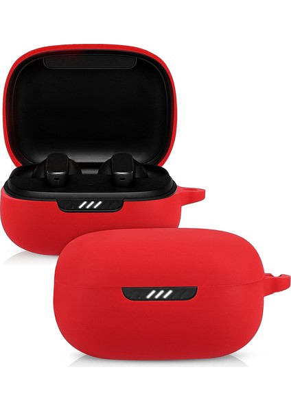 Jbl Wawe 300 Kılıf Model Uyumlu Mat Silikon Soft Kancalı Kırmızı