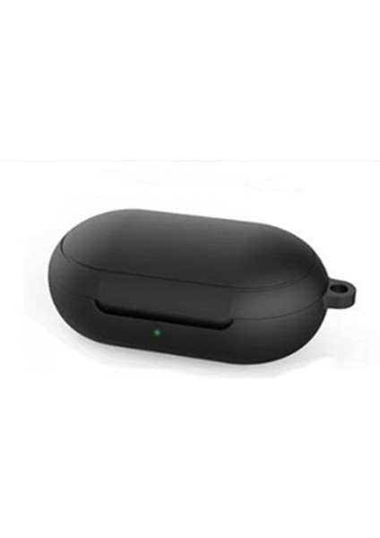 Samsung Galaxy Buds Kılıf Kancalı Mat Silikon Siyah