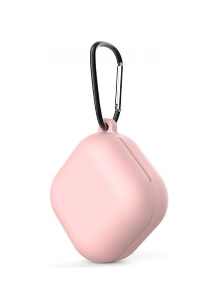 Samsung Galaxy Buds Live Kılıf Kancalı Mat Silikon Açık Pembe