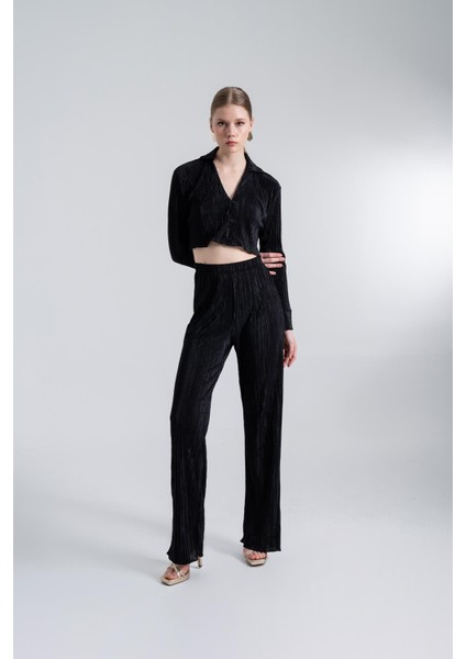 Beli Lastikli Esnek Comfy Pantolon Siyah
