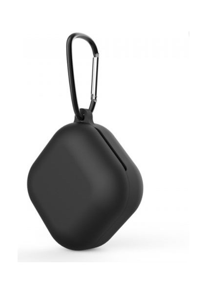 Samsung Galaxy Buds Live Kılıf Kancalı Mat Silikon Siyah
