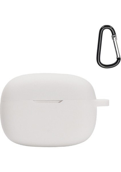 Jbl Wawe 200 Tws Kılıf Model Uyumlu Mat Silikon Soft Kancalı Beyaz