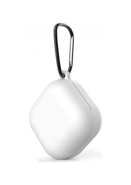 Samsung Galaxy Buds 2 Kılıf Kancalı Mat Silikon Beyaz