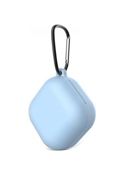 Samsung Galaxy Buds Live Kılıf Kancalı Mat Silikon Açık Mavi