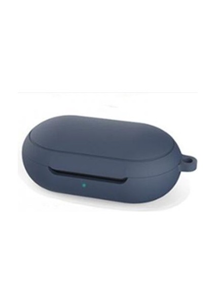 Samsung Galaxy Buds Kılıf Kancalı Mat Silikon Lacivert
