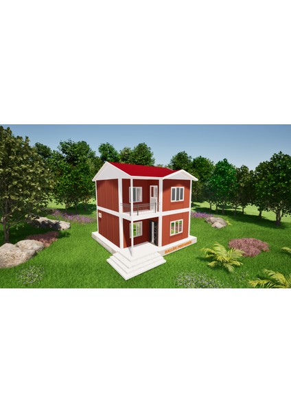 Ballife Prefabrik 82 M2 Standart Dubleks Prefabrik Konut