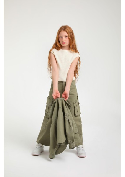 3'lü Yırtmaçlı Pantolon Kız Çocuk Ceketli Takım fiyatları