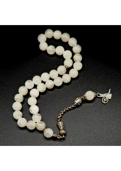 Ay Taşı Tesbih 9 mm Küre Kesim