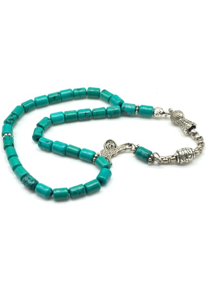 Firuze Taşı Tesbih 6x9 mm Kapsül Kesim