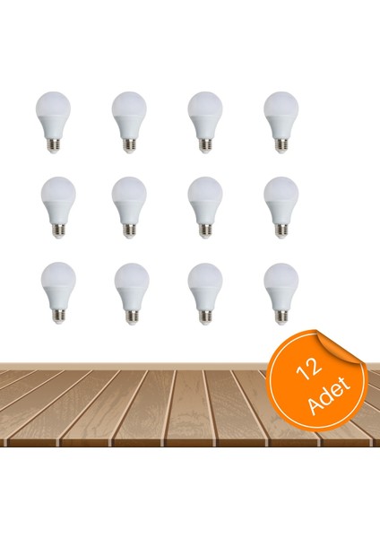 9 W Beyaz LED Ampul (12 Adet)