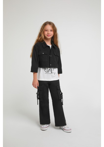 3'lü Kız Çocuk Crop Ceketli Takım fiyatları