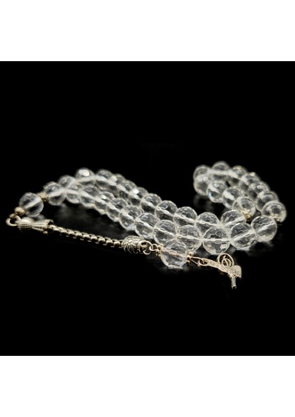 Kristal Kuvars Tesbih 10 mm Faset Kesim