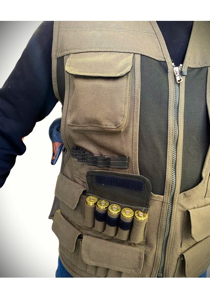 Avcı Yeleği Kalın Kumaş Haki modelleri