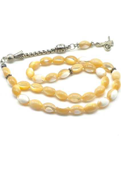 Sedef Taşı Tesbih 7x9 mm Arpa Kesim