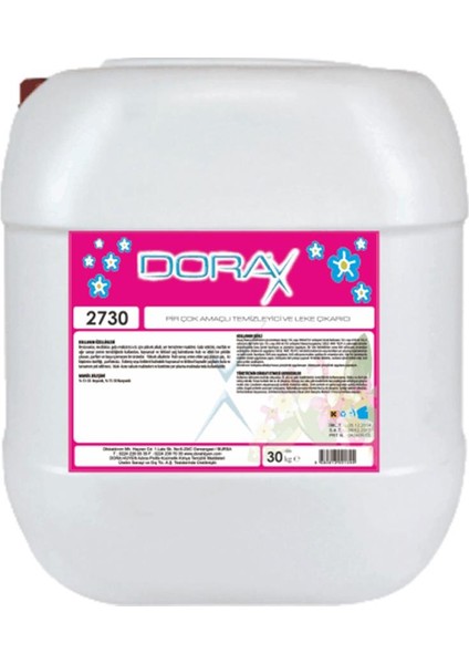 DORAX PİR ÇOK AMAÇLI TEM.VE LEKE ÇIK. 30LT.