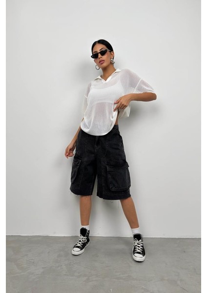 Polo Yaka Transparan T-Shirt