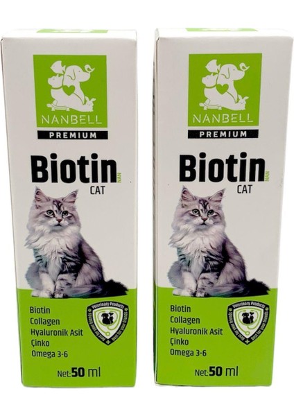 2 Kutu Kediler Için Biotin/kolajen/omega 3-6 50 ml