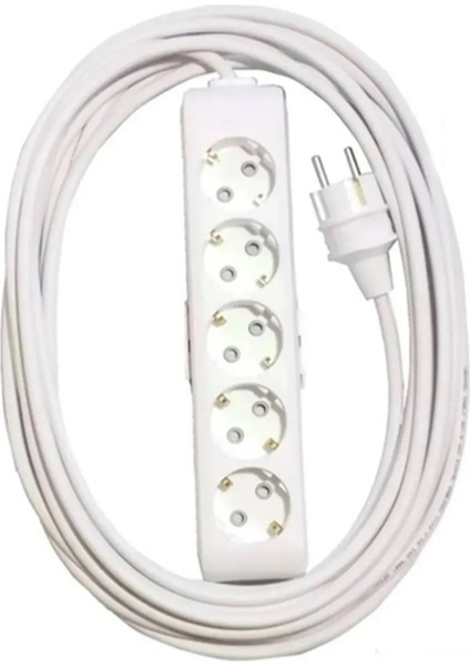 Multi-Let 5'li 12 Metre Topraklı Çocuk Korumalı Grup Priz (3x2.5 Ttr Tam Bakır Kalın Kablolu)
