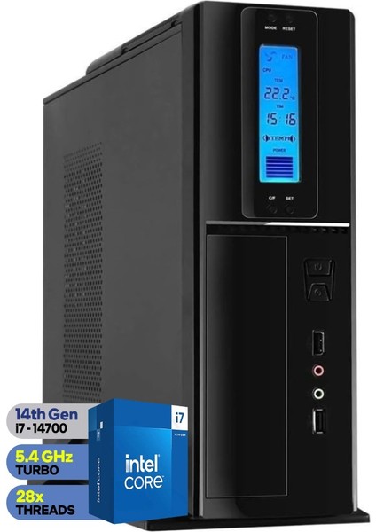 Flex Pro 470X Intel Core I7 14700 8gb Ddr5 4tb SSD Freedos Sff Slim Masaüstü Bilgisayar ZET470X9562005