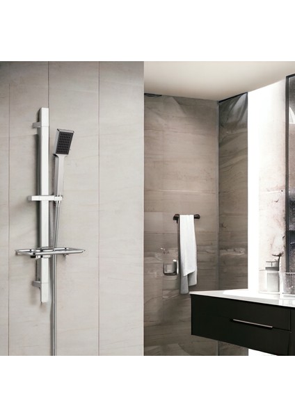 Arya Kare Borulu Hareketli Sürgülü Duş Seti Üst Takımı fiyatları