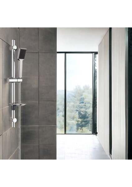 Arya Oval Borulu Hareketli Sürgülü Duş Seti Üst Takımı