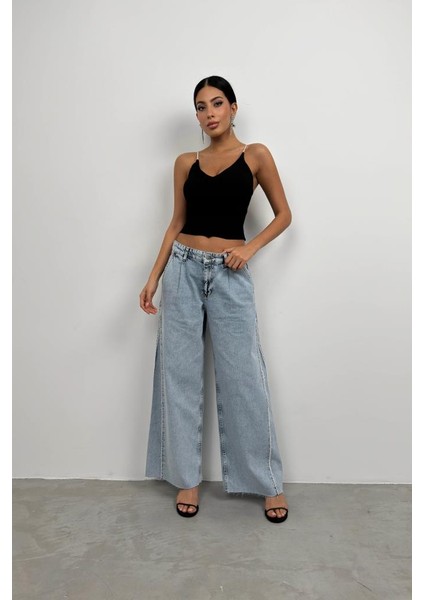 Taş Askılı Triko Bluz