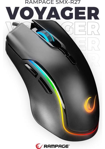 Smx-R27 Voyager Usb Rgb Işıklı Makrolu 7200 Dpi Gaming Oyuncu Mouse